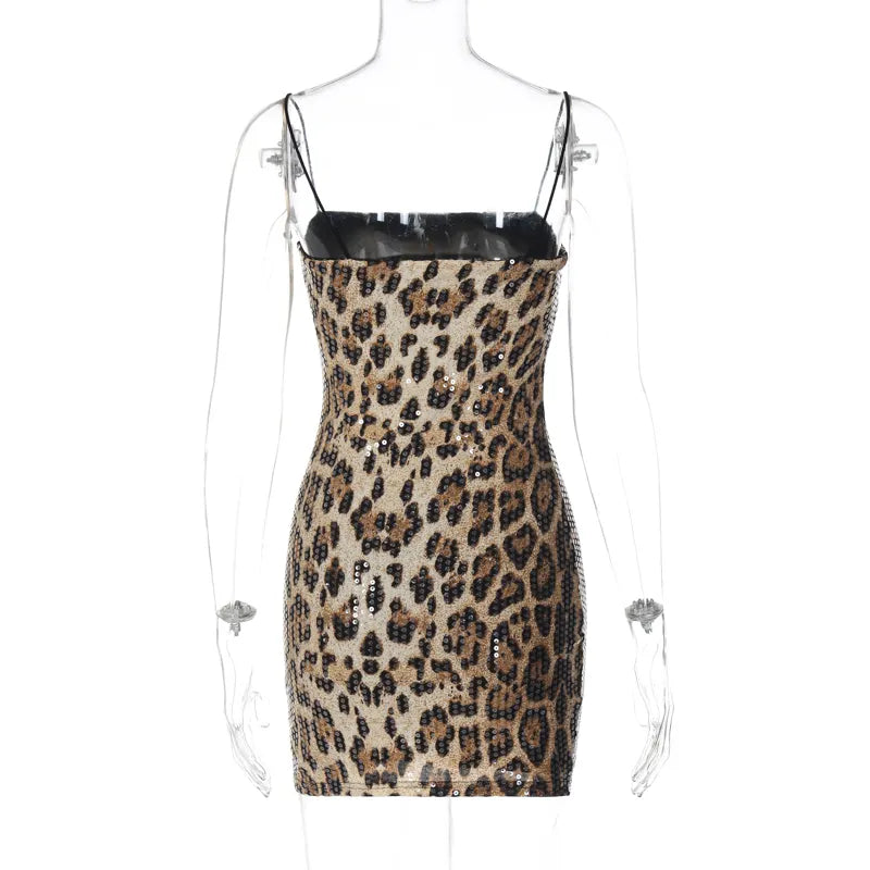 Women's Leopard Print Mini Dress